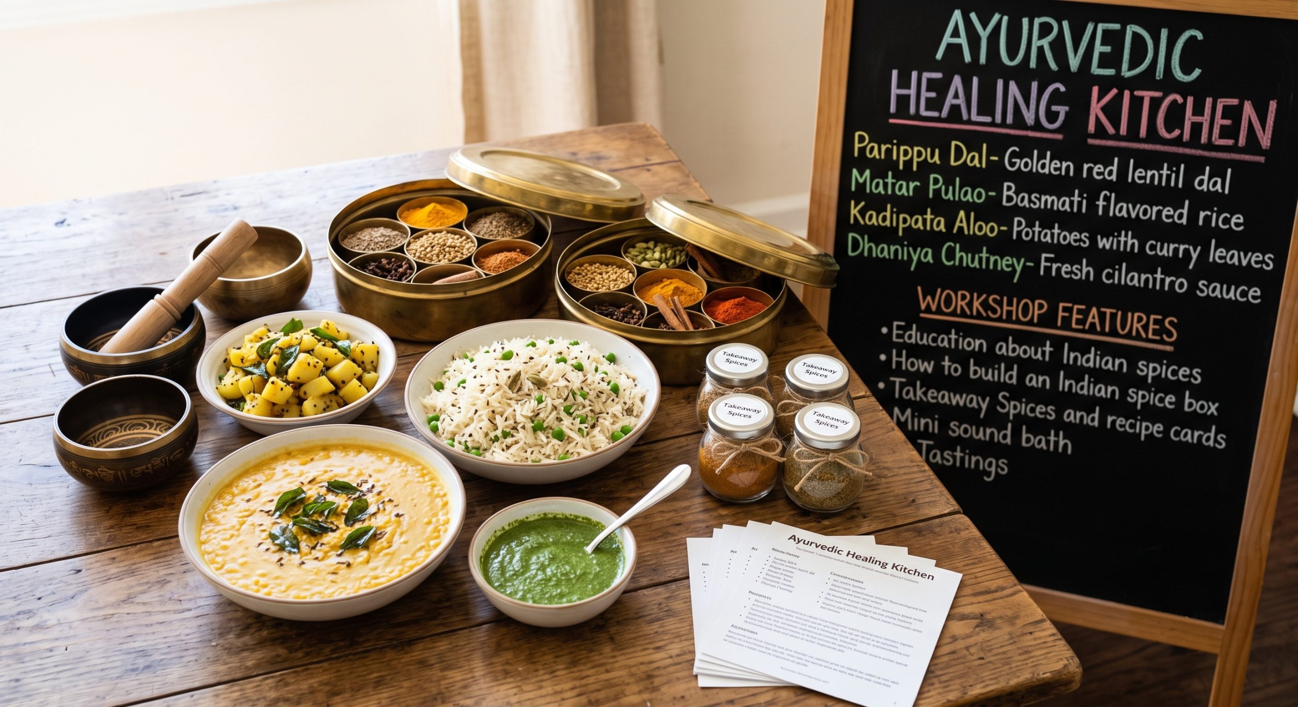 Ayurvedic Healing Kitchen Menu by Marrigold Wellness